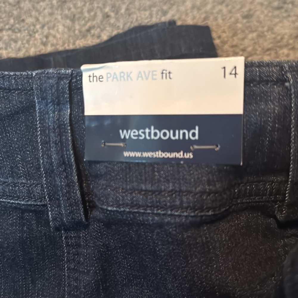 Denim Knee-Length A-Line Skirt Westbound Park ave fit - Picture 3 of 4